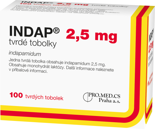 INDAP 2,5 mg tvrdé tobolky