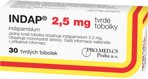INDAP 2,5 mg tvrdé tobolky