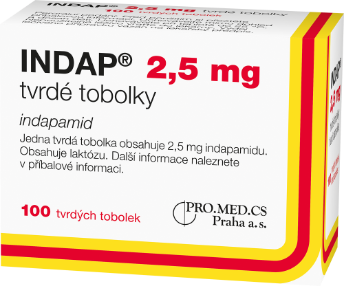 INDAP 2,5 mg tvrdé tobolky