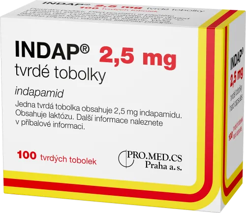INDAP 2,5 mg tvrdé tobolky